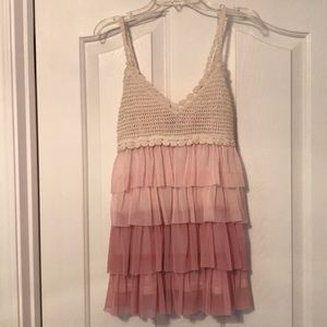 (2 for $10 or 3 for $15) pink tiered tank top